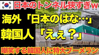 【海外の反応】「日本はトンネルも狭いのかよw」日本の鉄道のトンネルを嘲笑する隣国人に特大ブーメランw海外「日本の新幹線は○○だからだぞw」