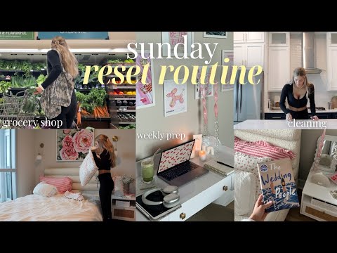 SUNDAY RESET ROUTINE! (grocery shopping, cleaning, getting organized for the week)