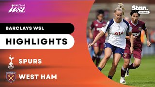 Tottenham Hotspur v West Ham United | Highlights | Barclays Women's Super League 2025/26