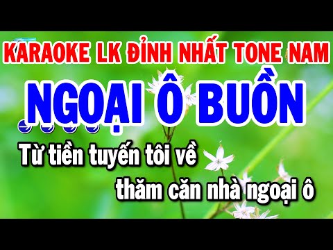 Karaoke Liên Khúc Tone Nam Nhạc Sống Đỉnh Nhất 2025 | Ngoại Ô Buồn – Đêm Buồn Tỉnh Lẻ | Thanh Hải