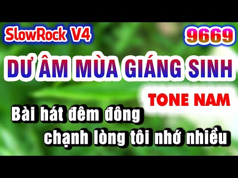 Karaoke DƯ ÂM MÙA GIÁNG SINH tone nam Nhạc Sống KLA | Karaoke Organ 9669