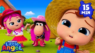 Baa Baa Black Sheep Dress Up🐑 | Little Angel | Kids Cartoons & Nursery Rhymes | Moonbug Kids