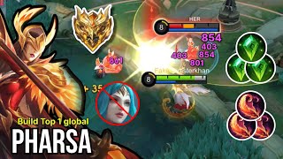 PHARSA BEST BUILD 2025 !! || BUILD TOP 1 GLOBAL PHARSA GAMEPLAY ~ MLBB 