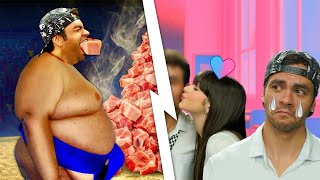 24h comendo a dieta do Lutador de SUMÔ / APARECI NO PRIMEIRO ENCONTRO DA MINHA IRMÃ 🤬