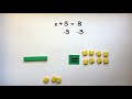 Solving One-Step Equations with Algebra Tiles