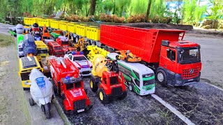 Mobil Truk Tronton Panjang Penuh Mainan Mobil Balap, Truk Molen, Kereta Api, Bus Telolet, Excavator.