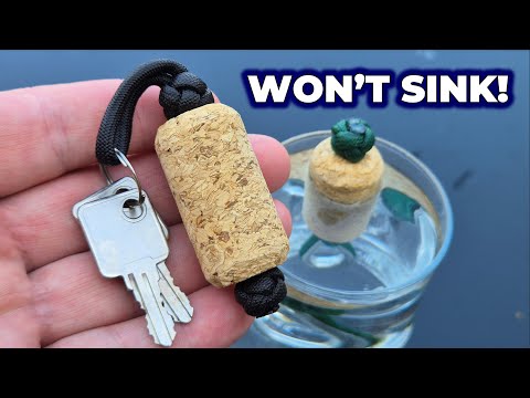 How to Make a Non-Sinking Paracord Cork Keychain in Minutes!