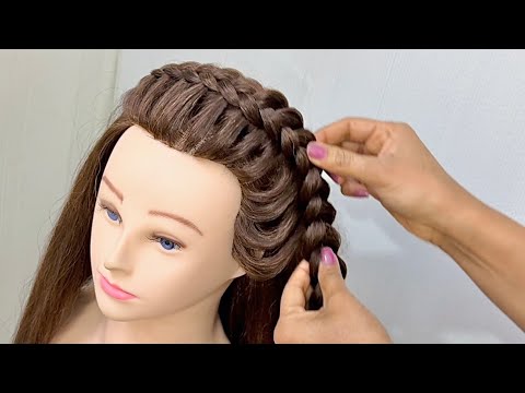 Beautiful Front hairstyle | Half Up Hair style girl | Easy Hairstyle