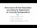 Understanding Linear Independence in Differential Equations
