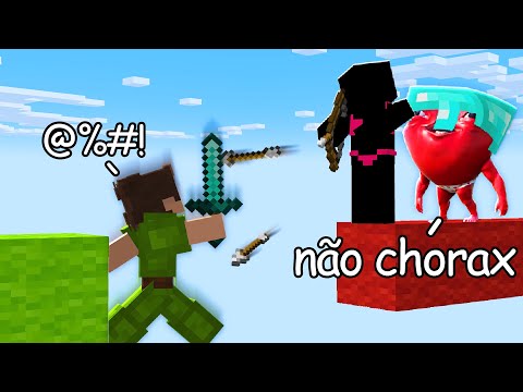 Irritei jogadores tóxicos com o NÃO CHORAXX no Minecraft