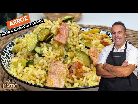 Arroz con calabacin y lomo ¡receta de aprovechamiento!