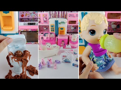 Compilation satisfying with unboxing mini kitchen set ASMR part 40