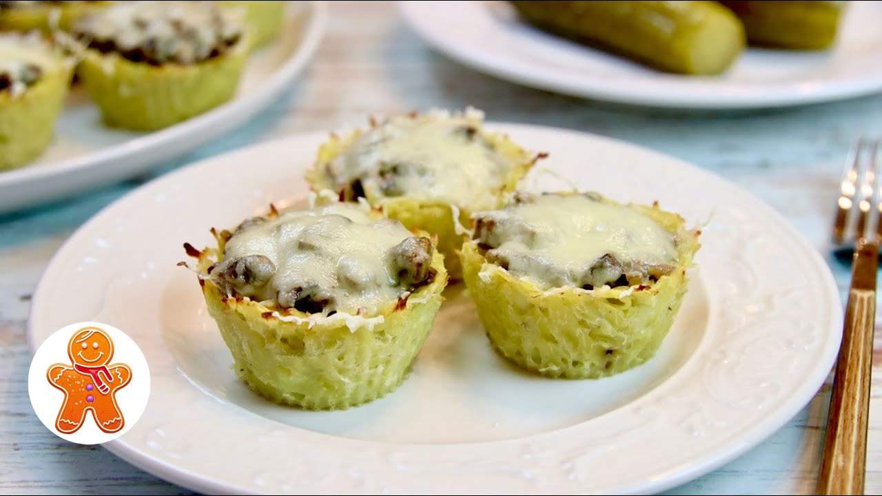 Горячая закуска Картофельные Корзиночки с Начинкой
