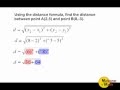 Finding Distance Between Points Using Pythagorean Theorem and Distance Formula