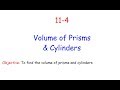 Volume of Prisms and Cylinders Explained