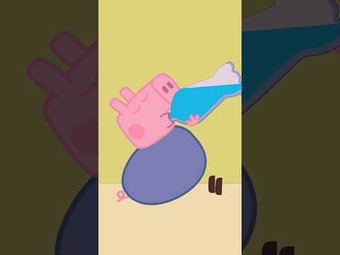 George Pig drink too much water #animationmeme #peppapig #funnycartoon #peppapigparody