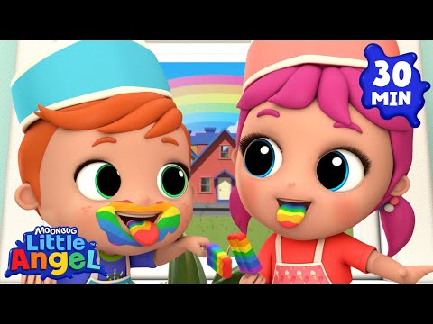 Rainbow Ice Cream is so Yummy! 🍧 | Little Angel | Colors for Kids | Little Angel Kids Songs