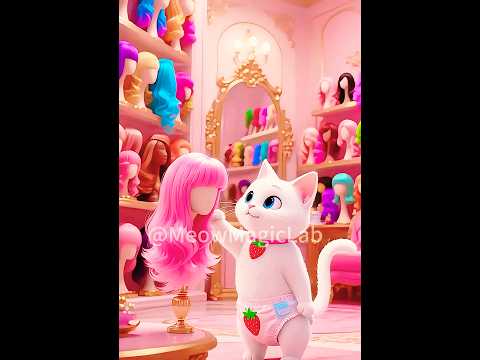 🤯🐾 kitten cut mom' s hair and regretted it #cats #cat #ai #story #kitten #shorts #cartoon #pets