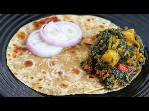 ചപ്പാത്തിക്ക് best side dish recipe ll Aloo palak recipe malayalam ll palak ll potato recipe ll