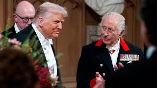 Trump Welcomed By King Charles for Lavish State Dinner in England | WSJ News