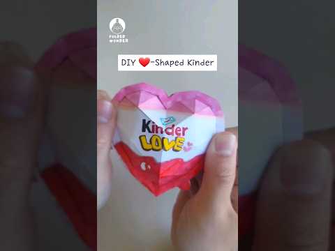 ❤️😍DIY Heart Shaped Kinder BTS with Result!#papercraft#valentinesday