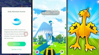 60 MINUTE DAILY INCENSE FOR EVERYONE IN POKEMON GO! FREE Incense Rewards / Get Galar Birds NOW!
