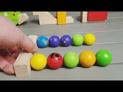 Marble run race asmr reverse slow motion video