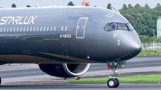 Starlux Airsorayama Silver Livery Airbus A350-1000 B-58553 Landing at Narita 34R | NRT/RJAA | 成田空港