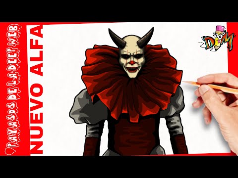 Como Dibujar al Nuevo Alfa (🤡PAYASOS DE LA DEEP WEB ) de Fede Vigevani | how to draw deep web clowns