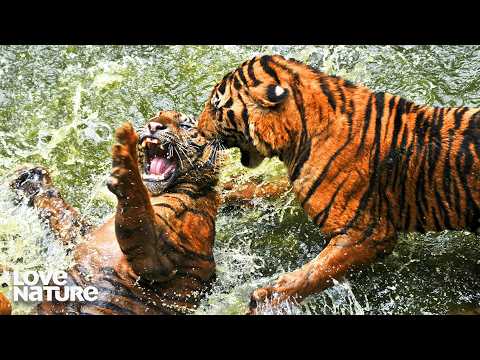 Tiger and Leopard Compete For Same Prey | Into The Wild: India 105