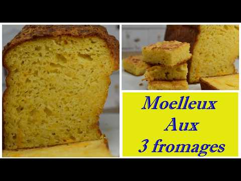 Moelleux aux 3 fromages - recette de cake aux fromage facile et rapide à réaliser - REGARDEZ VITE!!