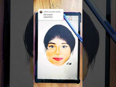 Elif Sinem kendisini çizmemi istemiş 💌 ArtMery #shorts