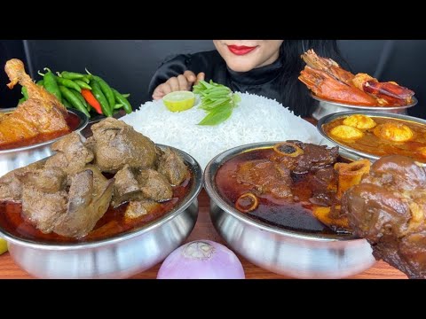 7 KG SPICY HYDERABADI MUTTON DUM BIRYANI, 2 SPICY WHOLE ROASTED CHICKEN, ONION RAITA, ASMR MUKBANG