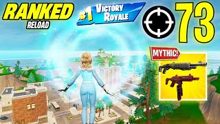 73 Elimination Solo Vs Squad "Ranked RELOAD” Gameplay Wins (NEW! Fortnite Chapter 6 PS4 Controller)