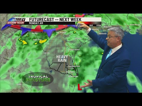 Tropical moisture increases chance of rain next week