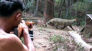 BERBURU MUSANG BESAR DAN KALONG PENUNGGU POHON DURIAN‼️night hunting struggle with deadly air guns