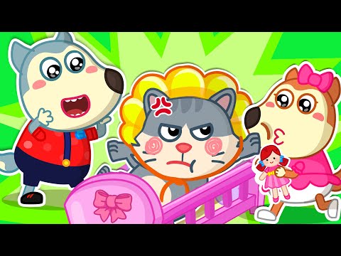 Baby Care 🍼 Kitty Cat Song 🥰 New Sibling Song 🎶 Wolfoo Nursery Rhymes & Kids Songs
