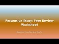 Peer Review Process Essentials