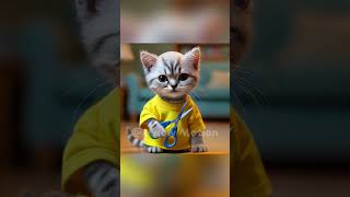 Smart cat's new hair style🤩 #cat #cute #kitten #funny #catlover #kitty