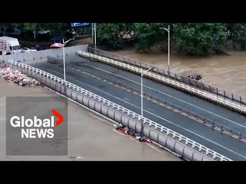 YouTube video thumbnail: Heavy Rainfall Triggers Flash Floods in Southern China
