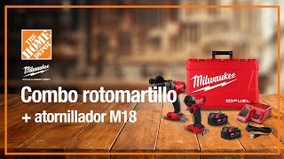 Combo rotomartillo 1/2" y atornillador de impacto 1/4" M18 Fuel de Milwaukee