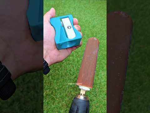 Can it sharpen chocolate ice cream? 🍫🍦🌀 #asmr #satisfying #fyp