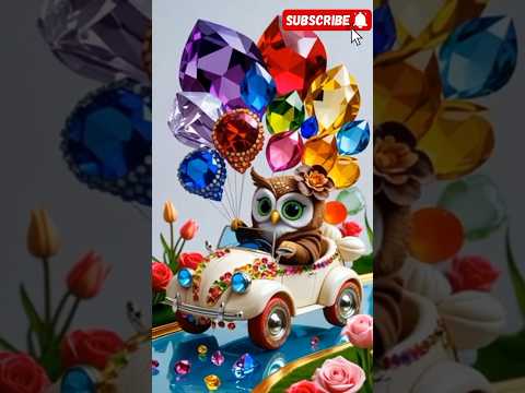 นกขับรถที่ประดับด้วย อัญมณี #ฝากกดติดตามด้วยนะคะ #subscribe #การ์ตูน #