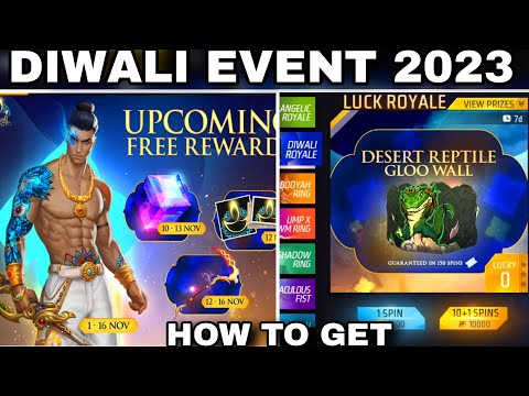 How to get gloo wall & male bundle in diwali event ff | Diwali event 2023 | Free fire Diwali event