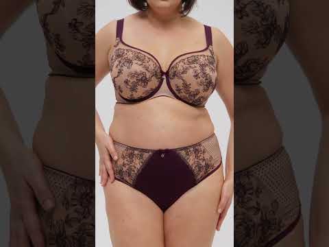 Biustonosz Silvia A910 bakłażanowy miękki