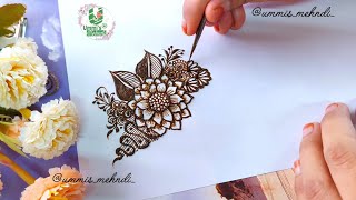 Floral Bunch Mehndi Design | Easy & Beautiful Mehndi for Beginners