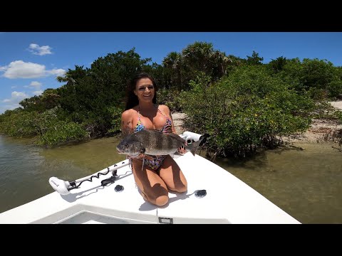 SHE out fished me so BAD *** It was PAINFUL *** Inshore Saltwater Fishing Florida