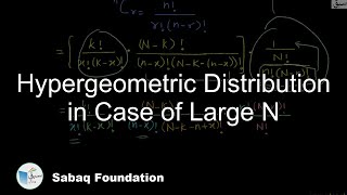 Hypergeometric Distribution in Case of Large N