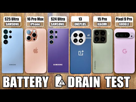 Samsung S25 Ultra vs iPhone 16 Pro Max / Pixel 9 Pro / OnePlus 13 / Xiaomi 15 - BATTERY DRAIN TEST