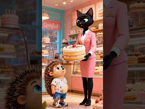 القنفد الصغير اتورط مع القطة السودة! 🦔🐱🍰